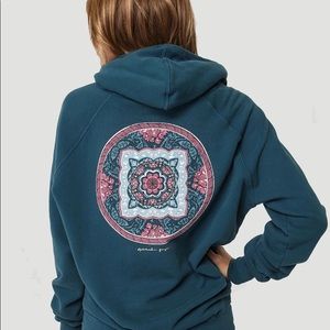 Spiritual Gangster Mandala Raglan Hoodie NWOT